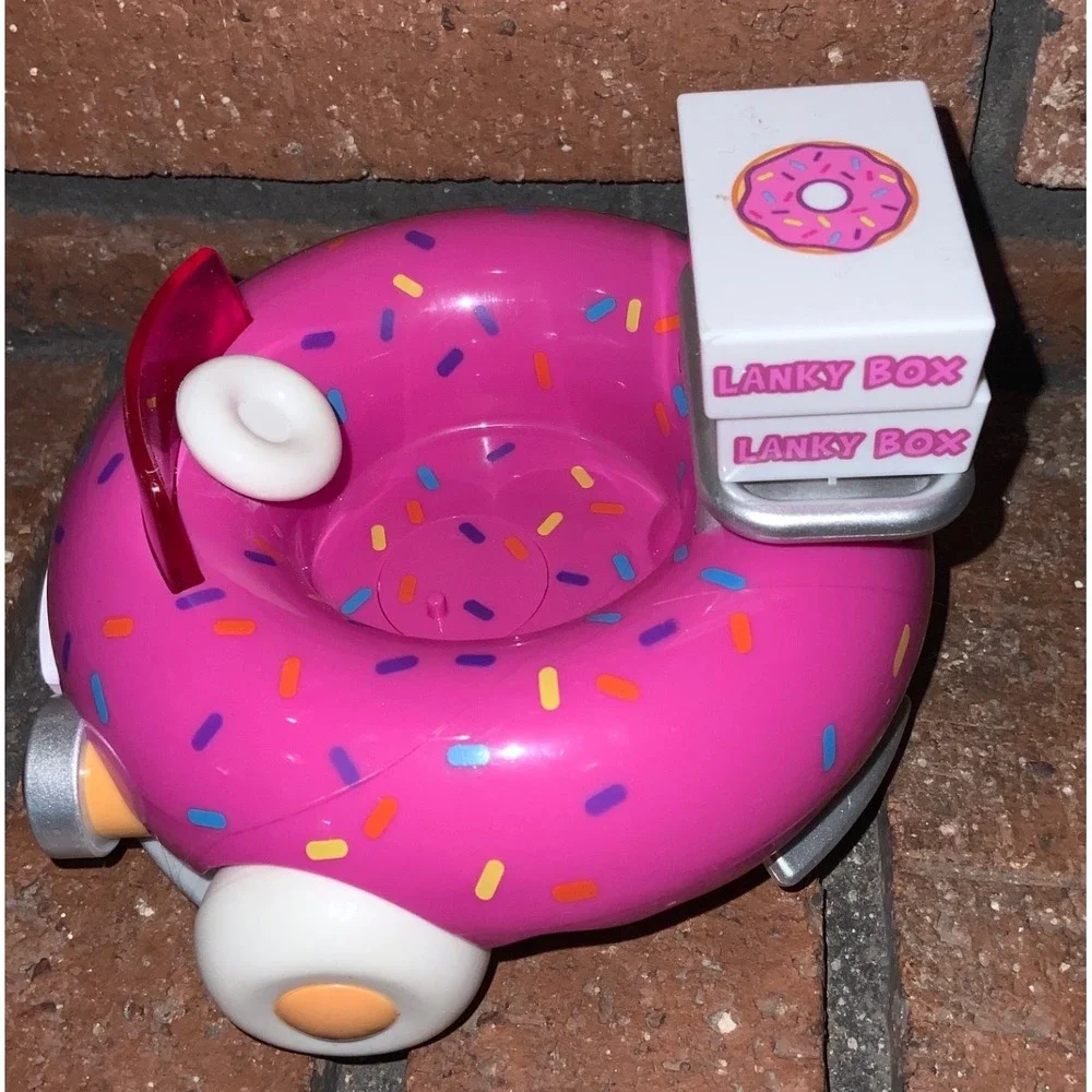 LankyBox Donut Mobile Pink Rolling Toy Vehicle Bonkers Toy Co YouTube Merch